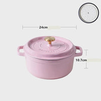 Cocotte Fonte Émaillée Ronde 24cm - Format Compact Duo - Purcook