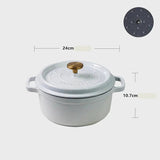 Cocotte Fonte Émaillée Ronde 24cm - Format Compact Duo - Purcook
