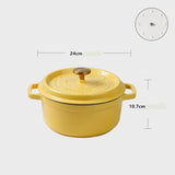 Cocotte Fonte Émaillée Ronde 24cm - Format Compact Duo - Purcook