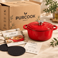 Cocotte Fonte Émaillée Ronde 24cm - Format Compact Duo - Purcook