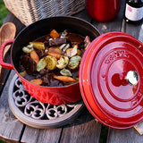 Cocotte Fonte Émaillée Ronde 24cm - Format Compact Duo - Purcook