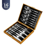 Coffret 24 Couverts Dorés Inox | Design Royal Européen - Purcook