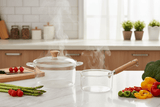 Coffret Duo Cuisson Verre Borosilicate | Marmite 1,6L + Casserole 600ml — Cuisine Saine - Purcook