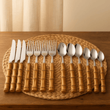 Couverts Bambou Naturel 16 Pièces | Inox 18/10 - Purcook
