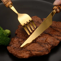 Couverts en inox et poignée en bambou - Purcook