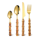 Couverts en inox et poignée en bambou - Purcook