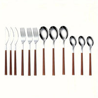 Couverts Inox Bois 12 Pièces - Purcook