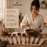 Cuillère Bois Naturel - Ustensile Cuisine Sain - Purcook
