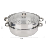 Cuiseur vapeur à 2 couches, marmite à vapeur 27cm. - Purcook casserole en inox purcook alternative a lecreuset, cristel, atma, ikea, debuyer, saine, amazon, cdiscount, mathon, scandvie, 