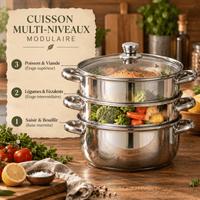 Cuiseur Vapeur Inox 2-en-1 | Marmite & Panier Vapeur - Purcook