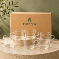 Lot 6 Tasses Café Verre 120ml - Expresso - Purcook