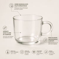 Lot 6 Tasses Café Verre 120ml - Expresso - Purcook