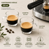Lot 6 Tasses Café Verre 120ml - Expresso - Purcook
