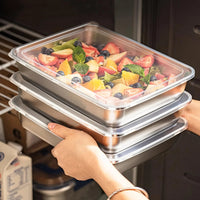 Lot de 3 Boîtes Alimentaires Inox Hermétiques - Empilables avec Couvercles Transparents - Purcook casserole en inox purcook alternative a lecreuset, cristel, atma, ikea, debuyer, saine, amazon, cdiscount, mathon, scandvie, ninja