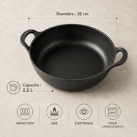 Marmite en Fonte Émaillée 25cm 2,5L - Purcook