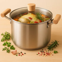 Marmite en inox avec Couvercle. - Purcook