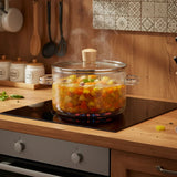 Marmite en Verre Borosilicate 1,6L - Cuisson Saine Sans Toxines - Purcook