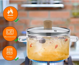 Marmite en Verre Borosilicate 1,6L - Cuisson Saine Sans Toxines - Purcook