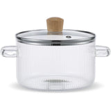 Marmite en Verre Borosilicate 1,6L - Cuisson Saine Sans Toxines - Purcook