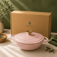 Marmite Hollandaise en Fonte Émaillée Rose 21cm - Purcook