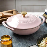 Marmite Hollandaise en Fonte Émaillée Rose 21cm - Purcook