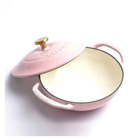 Marmite Hollandaise en Fonte Émaillée Rose 21cm - Purcook