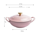Marmite Hollandaise en Fonte Émaillée Rose 21cm - Purcook