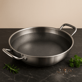 Marmite Inox 32cm Nid d'Abeille - Purcook  alternative a lecreuset, cristel, atma, ikea, debuyer, saine, amazon, cdiscount, mathon, scandvie, ninja , sauteuse , poele acier inoxydable