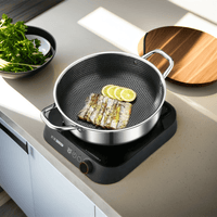 Marmite Inox 32cm Nid d'Abeille - Purcook  alternative a lecreuset, cristel, atma, ikea, debuyer, saine, amazon, cdiscount, mathon, scandvie, ninja , sauteuse , poele acier inoxydable