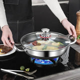 Marmite Inox 32cm Nid d'Abeille - Purcook  alternative a lecreuset, cristel, atma, ikea, debuyer, saine, amazon, cdiscount, mathon, scandvie, ninja , sauteuse , poele acier inoxydable