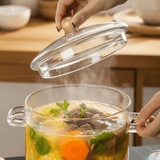 Marmite Verre Borosilicate Double Poignées - Cuisson Saine - Purcook