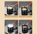 Mini Casseroles en inox avec manche bois - Purcook alternative a lecreuset, cristel, atma, ikea, debuyer, saine, amazon, cdiscount, mathon, scandvie, ninja, assiette,mug, acier inoxydable, faitout