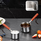 Mini Casseroles en inox avec manche bois - Purcook alternative a lecreuset, cristel, atma, ikea, debuyer, saine, amazon, cdiscount, mathon, scandvie, ninja, assiette,mug, acier inoxydable, faitout
