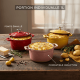 Mini Cocotte en Fonte Émaillée 1L | Individuelle Colorée - Purcook