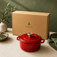Mini Cocotte en Fonte Émaillée 1L Individuelle Colorée - Purcook