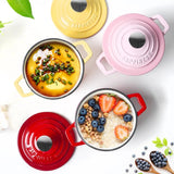 Mini Cocotte en Fonte Émaillée 1L | Individuelle Colorée - Purcook