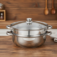 Cuiseur vapeur 2‑en‑1 en inox