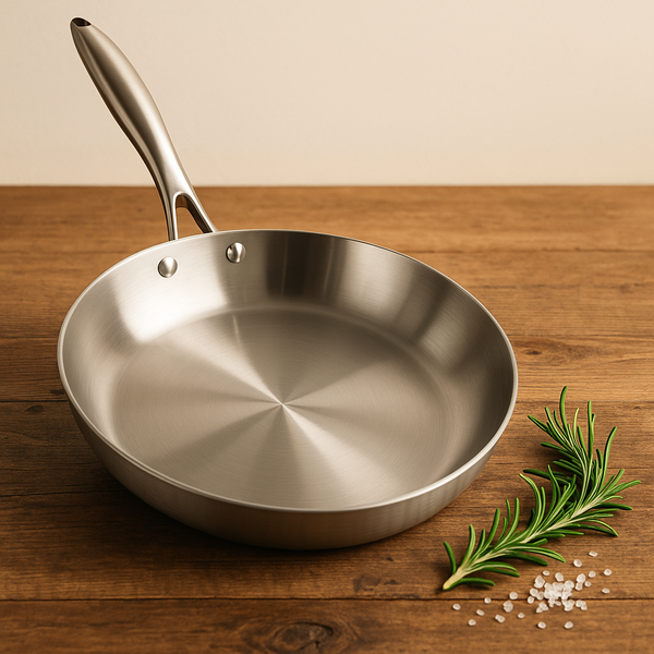 Poêle en inox saine