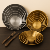 Assiettes plates en inox