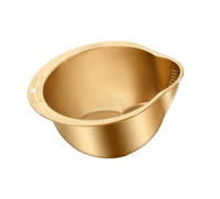 Passoire en inox pour fruits, légumes, riz. - Purcook alternative a lecreuset, cristel, atma, ikea, debuyer, saine, amazon, cdiscount, mathon, scandvie, beko , poele en inox ,mauviel , sauteuse en inox , sauteuse inox , acier inoxydable,  tefal , passoire inox, 