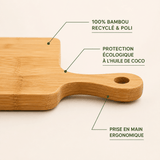 Planche à Découper Bambou avec Poignée - Écologique Antibactérienne - Purcook
