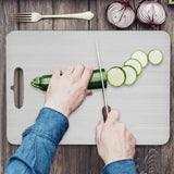 Planche à découper, en inox sain. - Purcook alternative a lecreuset, cristel, atma, ikea, debuyer, saine, amazon, cdiscount, mathon, scandvie, beko ,  ,mauviel ,  , acier inoxydable,  tefal , 