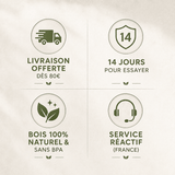 Planche Découper Bois Naturel - 3 Tailles Antibactérienne - Purcook