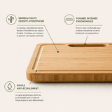 Planche Découper Bois Naturel - 3 Tailles Antibactérienne - Purcook