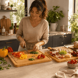 Planche Découper Bois Naturel - 3 Tailles Antibactérienne - Purcook