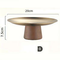 Plateau Présentation Inox Base Bois | Gâteaux Fruits - Purcook