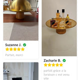 Plateau Présentation Inox Base Bois | Gâteaux Fruits - Purcook