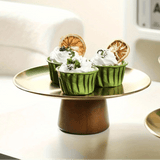 Plateau Présentation Inox Base Bois | Gâteaux Fruits - Purcook