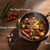 Poêle en Fer Forgé Artisanale 24 - 28cm - Purcook