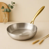 Poêle Inox 18/10 Professionnelle 7 Plis 22cm - Purcook - cuisson saine sans toxines